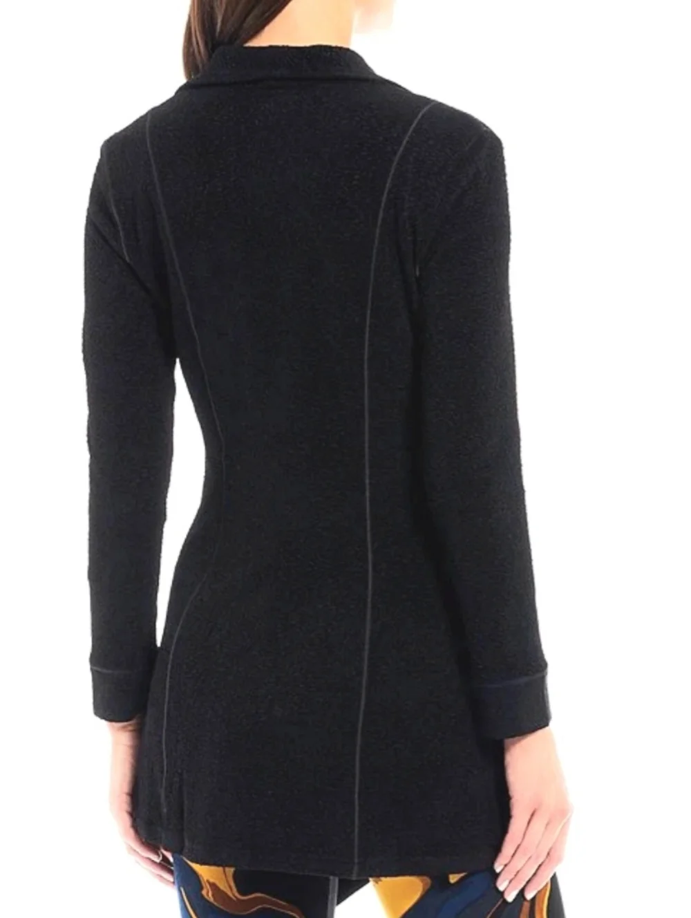 Eva Varro Barcelona Pebble Textured Knit Jacket in Black Size L - Picture 2 of 14